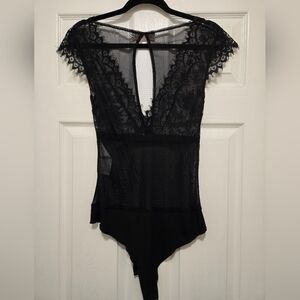 Rinascimento Black Bodysuit